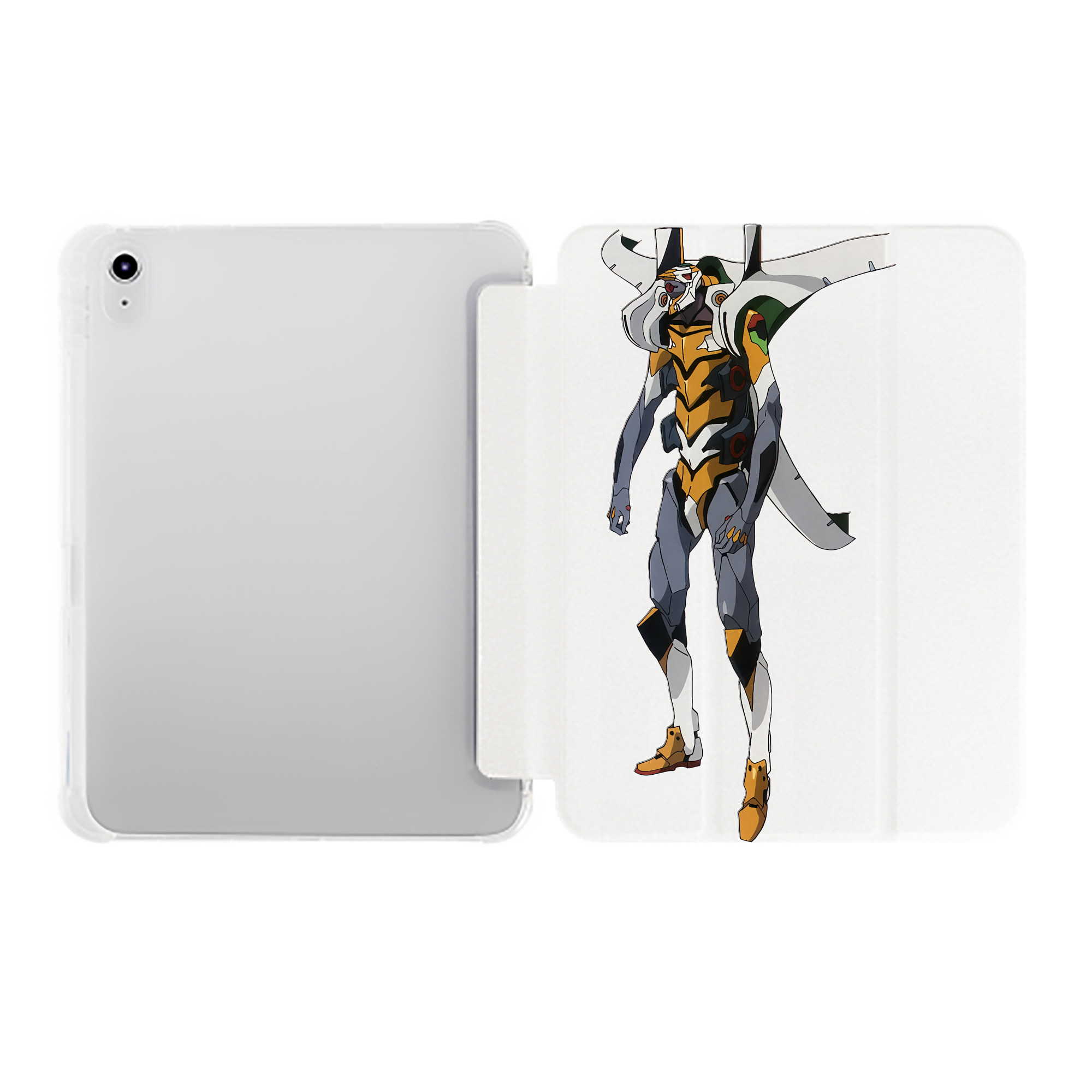 （画像用） EVA 新世紀エヴァンゲリオン IPad ケース ペン収納付き 三つ折りスタンド PUレザー×シリコン 対応機種9.5/10.5/10.9インチ